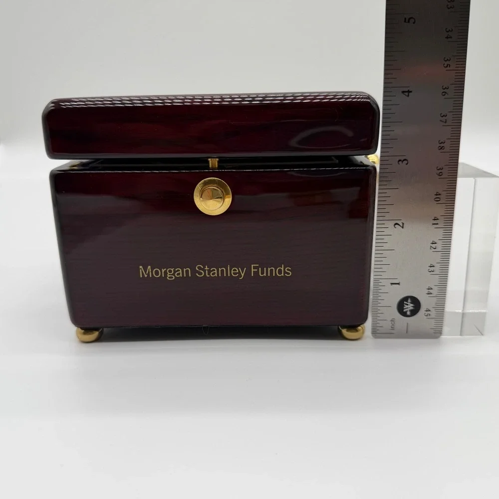 Howard Miller 645-443 Rosewood Gimbaled Desk Clock Morgan Stanley Brass Office